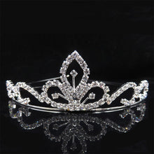 Load image into Gallery viewer, AINAMEISI Princess Crystal Tiaras and Crowns Headband Kid Girls Love Bridal Prom Crown Wedding Party Accessiories Hair Jewelry