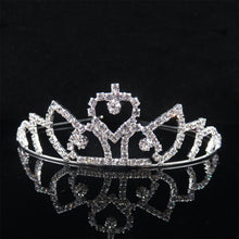 Load image into Gallery viewer, AINAMEISI Princess Crystal Tiaras and Crowns Headband Kid Girls Love Bridal Prom Crown Wedding Party Accessiories Hair Jewelry