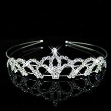 Load image into Gallery viewer, AINAMEISI Princess Crystal Tiaras and Crowns Headband Kid Girls Love Bridal Prom Crown Wedding Party Accessiories Hair Jewelry