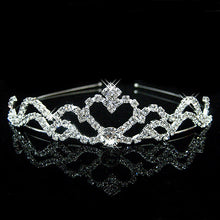 Load image into Gallery viewer, AINAMEISI Princess Crystal Tiaras and Crowns Headband Kid Girls Love Bridal Prom Crown Wedding Party Accessiories Hair Jewelry
