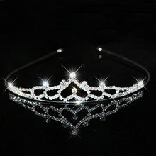 Load image into Gallery viewer, AINAMEISI Princess Crystal Tiaras and Crowns Headband Kid Girls Love Bridal Prom Crown Wedding Party Accessiories Hair Jewelry