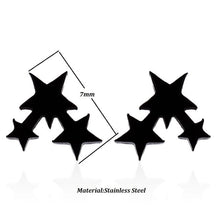 Load image into Gallery viewer, SMJEL Fashion Bohemian Vintage Earrings Jewelry Cute Black Geometric Round Stainless Steel Stud Earring Best Gift for Women Girl